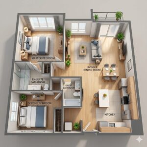 2 bedroom 2 bathroom