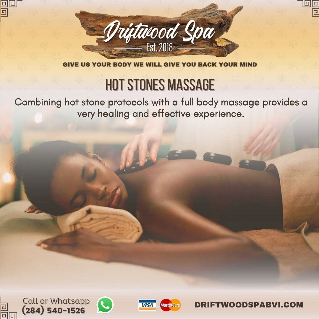 Driftwood Spa - HOT STONES MASSAGE - 284 540 1526