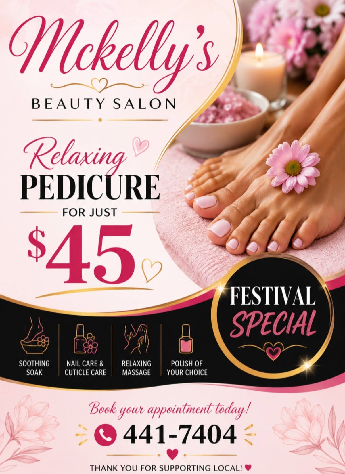 +1 (284) 441-7404 - Relaxing Pedicure - McKelly's Pedicure