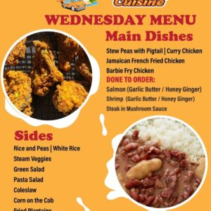 A Taste Above D'Rest - Wednesday Menu - 344 4450