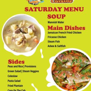 A Taste Above D’ Rest - Saturday Menu
