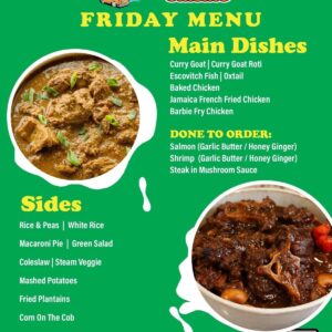 A Taste Above D'Rest - Friday Menu - 344 4450